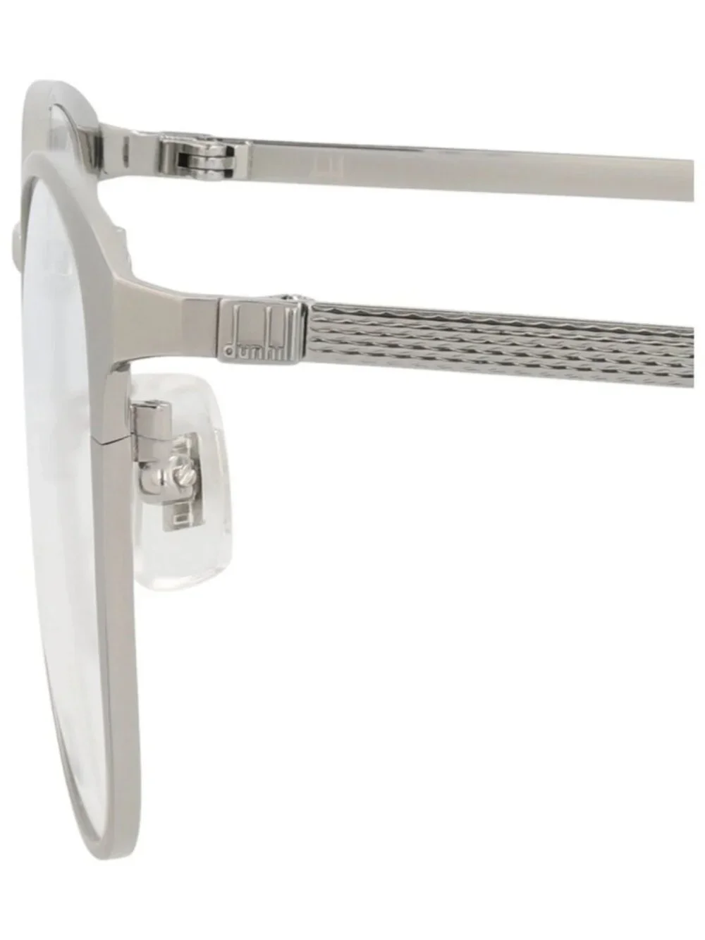 New Dunhill Women's Eyeglasses Round Oval Titanium Frame Mens Silver Silver